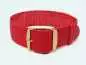 Mobile Preview: Perlon Uhrenarmband Durchzugband Rot mit Edelstahl-Dornschließe