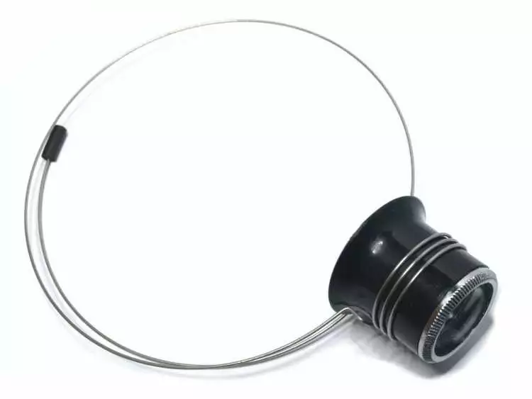 Uhrmacherlupe Edelstahl-Kopfband Okular: Auswahl 10X, 6,7X, 5X Vergrößerung